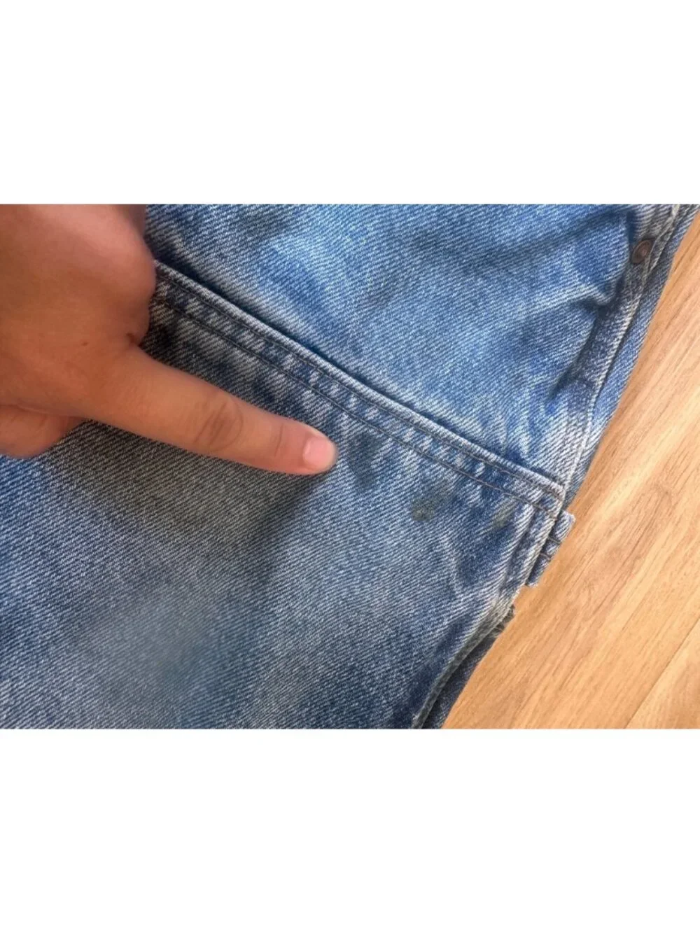 Vintage Carhartt B73 DST Denim Double Knee Pants Men 36x30 Cargo Carpenter Baggy